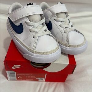 Nike Court Legacy Low Top Sneaker Toddler Size 7C White/Navy